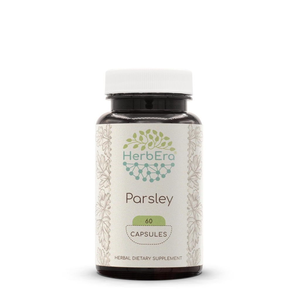 HerbEra Parsley 60 Capsules, 500 mg, Made with Parsley (Petroselinum crispum) Dried Leaf (60 Capsules)