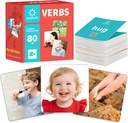 80 כרטיסי Verb עם קטעי וידאו פעולה ; כרטיסי פעולה ורגב פלאש עבור טיפול בדיבור , Verbs Flash Cards עבור פעוטות למידה כרטיסי פעולה מילים