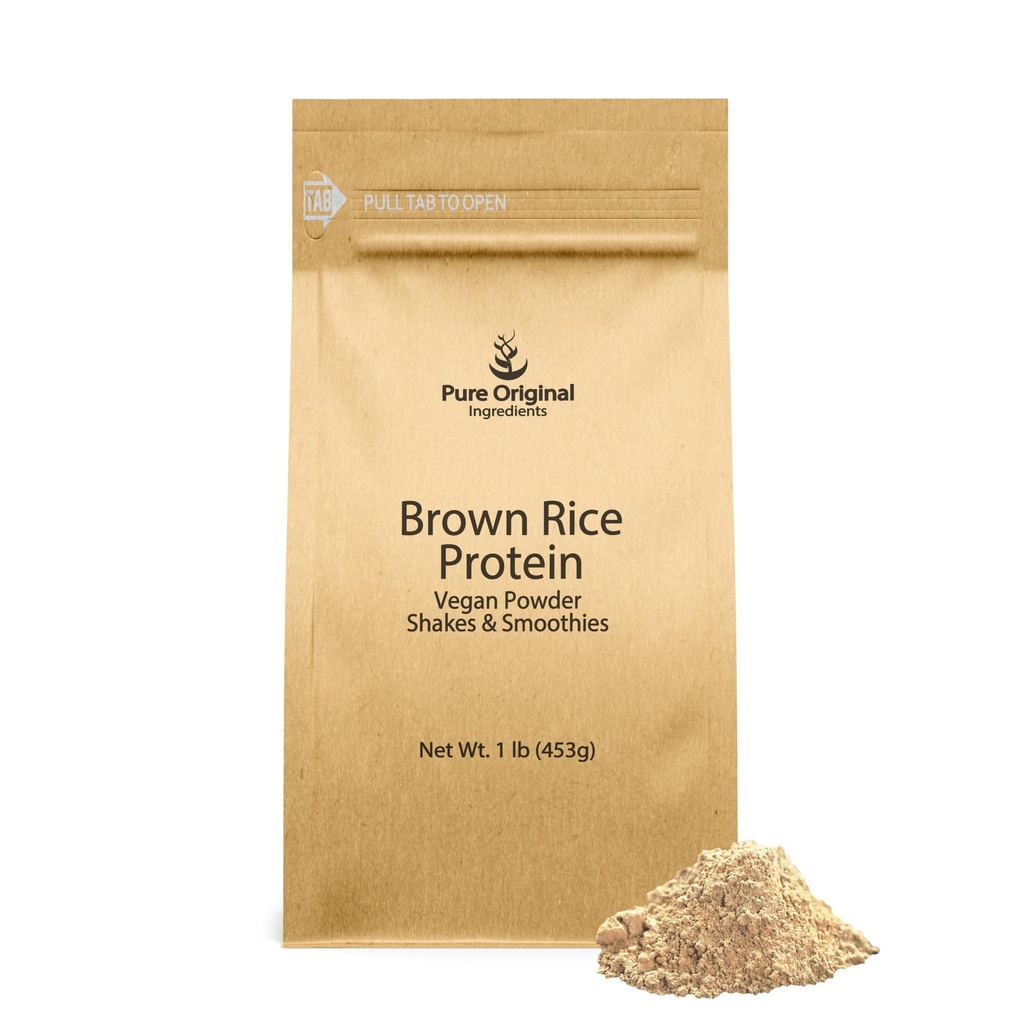אבקת חלבון טבעונית של אורIGINAL INGREDIENTS Brown Rice (1 lb) שפנתה ל- Brown Rice, Gluten Free, Shakes & Smoothies