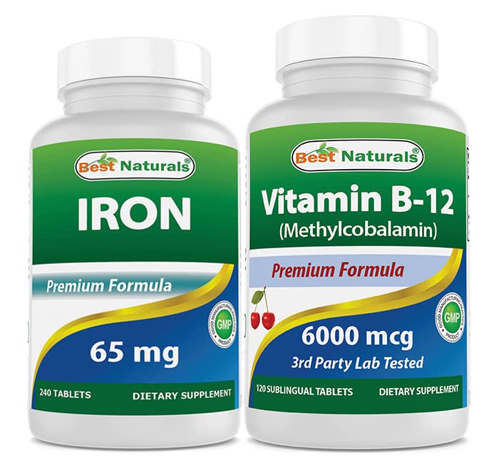 ברזל 65 מ"ג ויטמין B12 6000 mcg