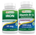 ברזל 65 מ"ג ויטמין B12 6000 mcg