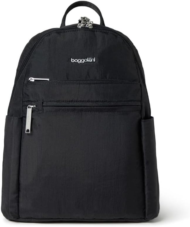 Securtex® Anti-theft Vacation Travel Quad 10x13"Slash-Resistant ניילון Daypack W/RFID, Black Black Black Black