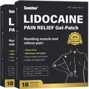 Sumifun 4% Lidocaine Pain Relief Patches - 36 Count Patches for Back, Shoulder, השרירים, המפרקים, הברכיים כאב הקלה - מוצרים הקלה בכאב גב תחתון - כאבי כאבים בעוצמה מקסימלית Lidocaine