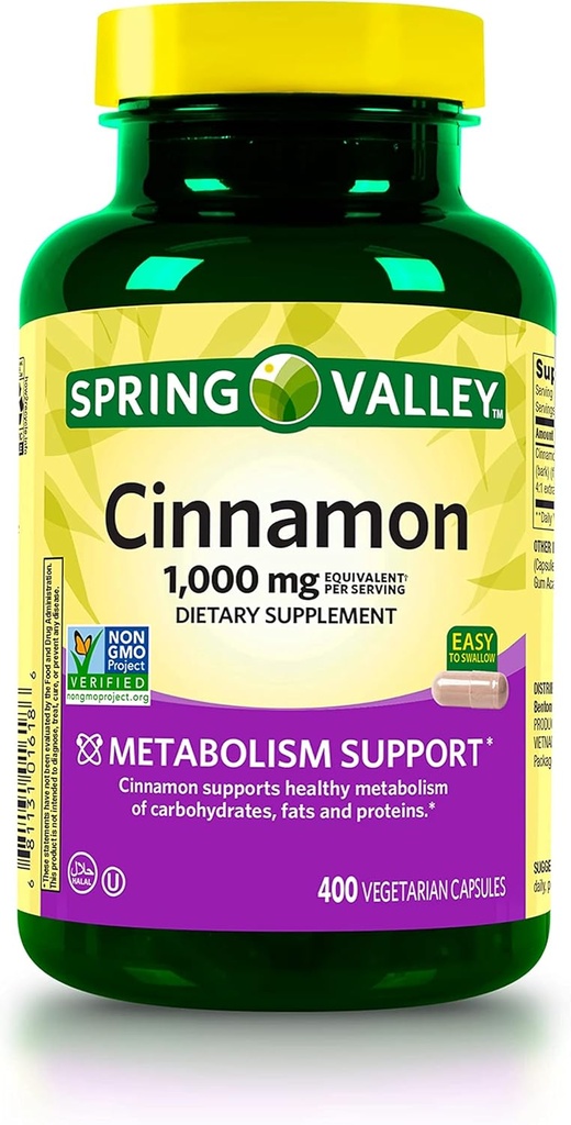 Jogi Cinnamon Dietary, 1000 מ"ג Metabolism Support Dietary תוסף 400 Count