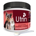 NUSENTIA UTRIN - תמיכה שתן לחתולים וכלבים - כפול-Action Cranberry & D-Mannose - לבריאות מגבלה טבעית, אי-נוחות, ותיקון UTI, 60 משרתים