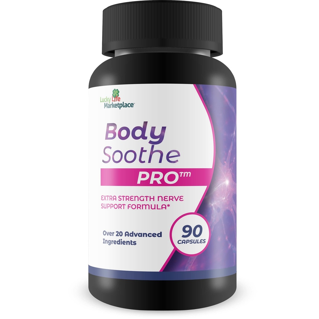 גוף Soothe Pro - Neuropathy Nerve פורמולה כוח נוסף - תמיכה טבעית צמחית עבור נוירופתיה, שיפור Circulation, ולהפחית מתח אוקסידטיבי - בונוס אנטיחמצן