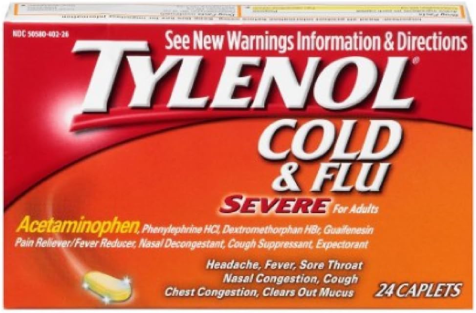 Tylenol Cold & Flu מספר גודל 24ct Tylenol Cold & Flu כמה 24ct
