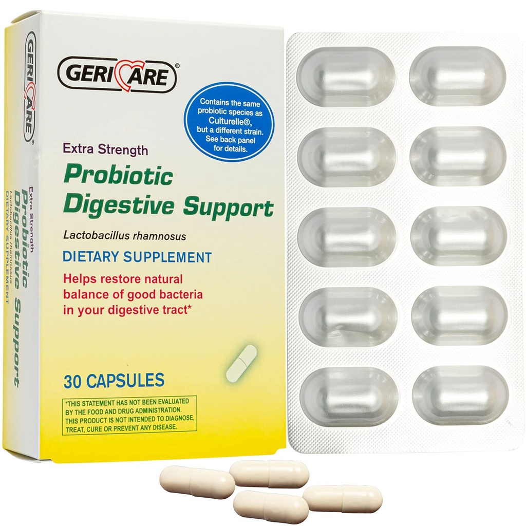 GariCare Probiotic Digestive Support | תוספת כוח 20 מיליארד CFU Lactobacillus Rhamnosus R-11 Daily Probiotic