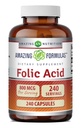 פורמולה מדהימה Folic Acid (Vitamin B9) 800 מקג תוסף | קפסולות | Non-GMO | Gluten-Free | Made in USA (1 Pack | 240 Count)
