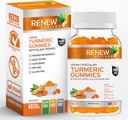 ReNEW ACTIVES טבעוני Turmeric 130MG לכל 2 מסטיקנים עם Black Pepper עבור Absorption משופרת - Antioxidant Support & Immune Health - Great Tasting, Easy-to-Swallow תוסף, Made בקנדה - 60 מסטיקנים