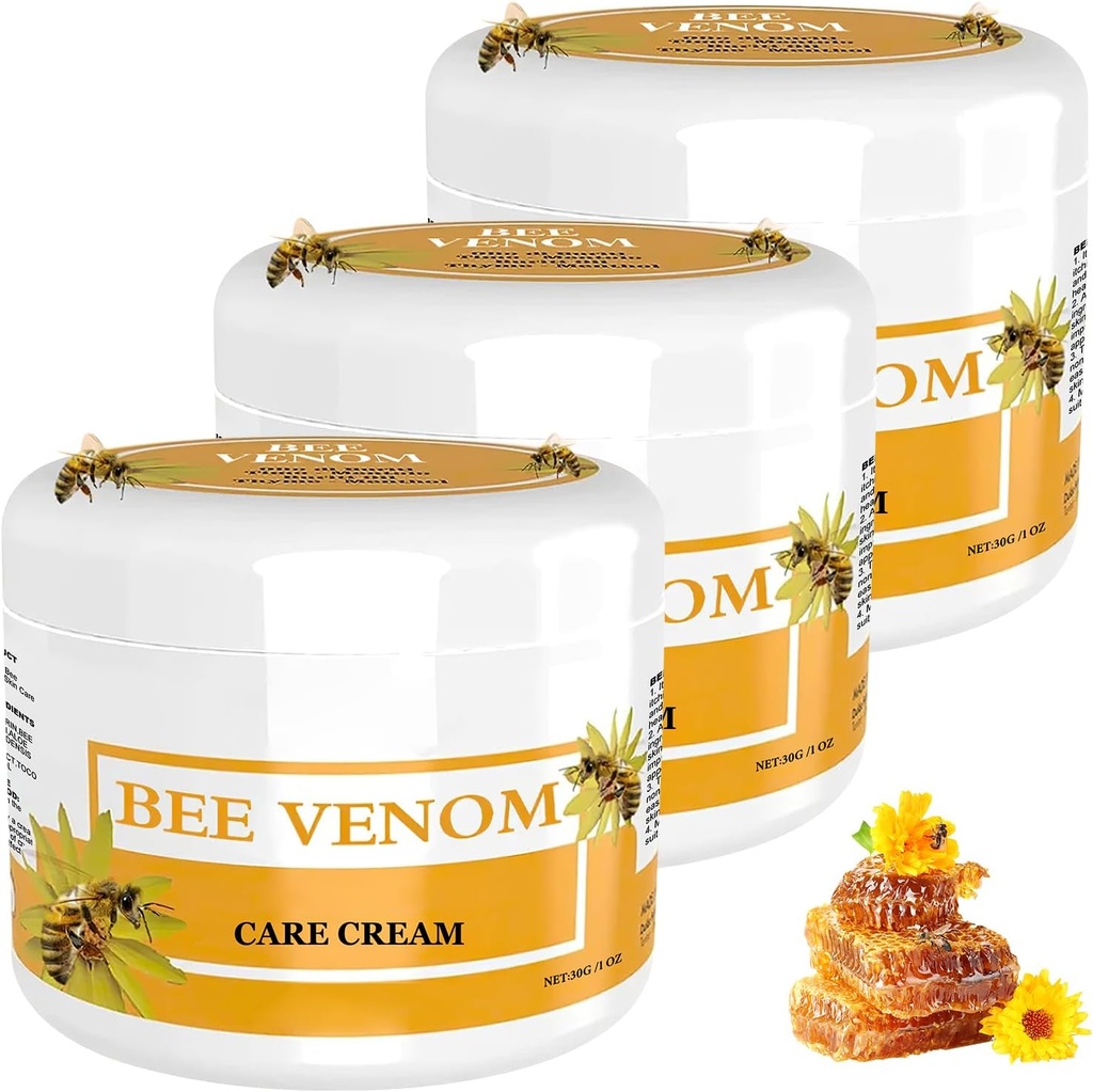 Bee Venom תיקון קרם - 3 בקבוק סט עבור כל סוגי העור, מקצועי טיפוח העור