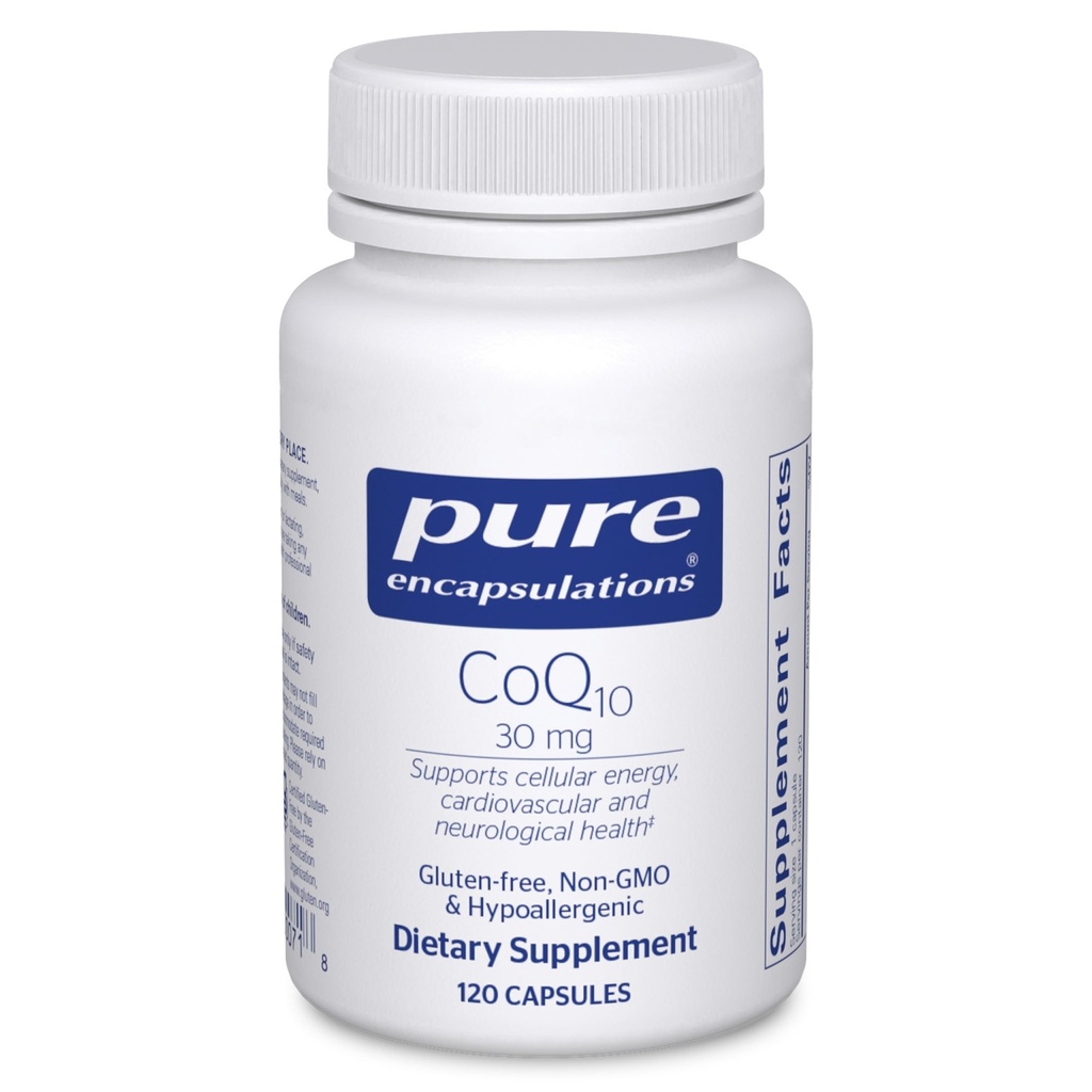 Encapsulations CoQ10 30 מ"ג | Coenzyme Q10 תוסף עבור אנרגיה, Antioxidants, Brain and cell Health, Cognition, ו- Cardiovascular Support*