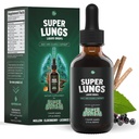 SuperBonsai Super Lungs Mullein Drops - Herbal Lung Support Tincture with Mullein Leaf לחלץ את Elderberry Reishi Marshmallow Root - תומך Clear Breathing & Soul - 2 oz