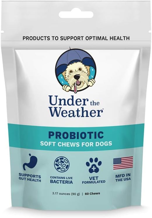 תחת התוספת של כלב רך Pet Soft Chew עבור Calming ו Probiotics | תמיכה מרגיעה ואיזון רגשי רגיל לכלבים (Probiotics, 60 Count)