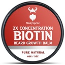 Beard Balm for Men & Conditioning Beard Wax - Made with Castor Oil Natural and Organic Ingredients - hydrotes & Thickens שיער הפנים צמיחת - 2 Ounce Tin (Vanilla)