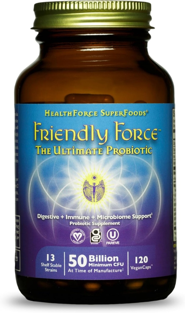 HEALTHFORCE SUPERFOODS Friendly Force - קפסולות - 120 קפסולות טבעוניות