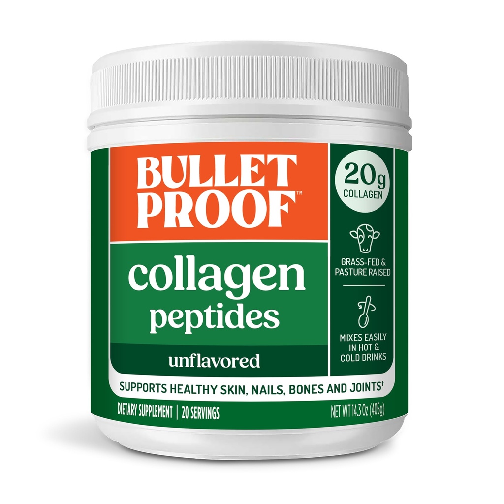 אבקה לא משועבדת עם שמן MCT, 14.3 Ounces, Grass-Fed Collagen חלבון עבור עור, עצמות ותמיכה משותפת, חרטה מעלה, לא תוספת הורמונים