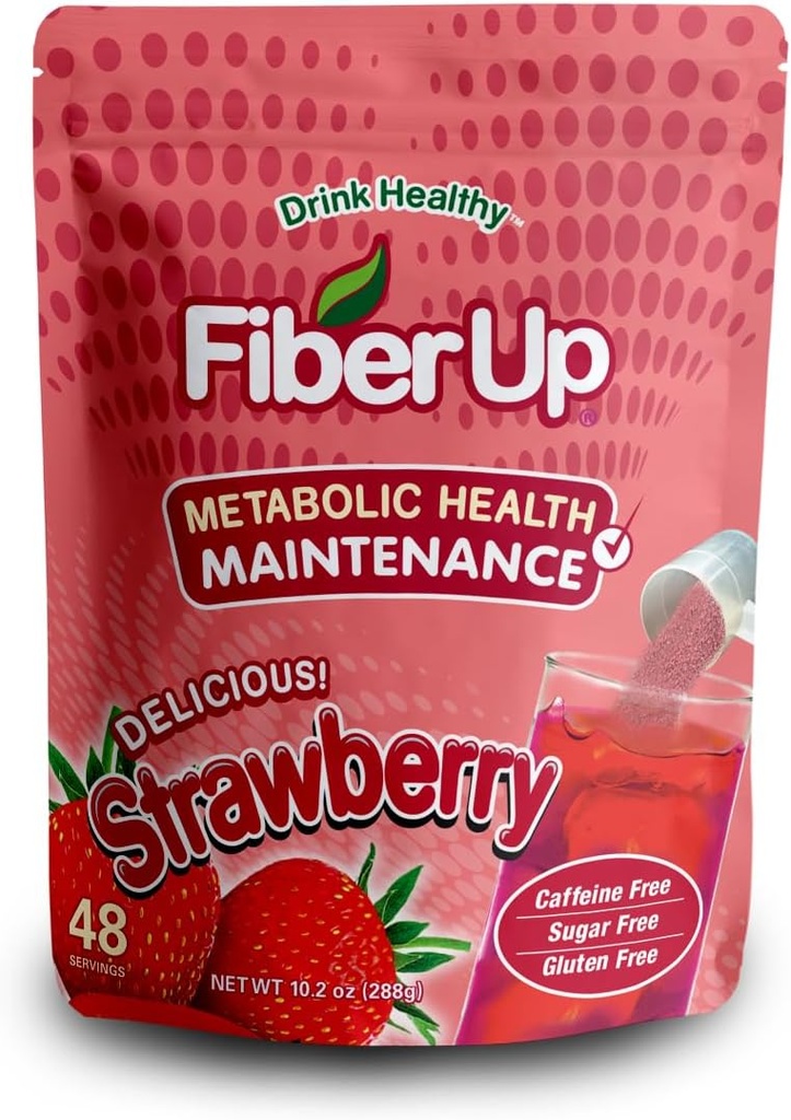 טעים, Prebiotic Soluble סיבים תוספת, Strawberry, 48 משרתים.