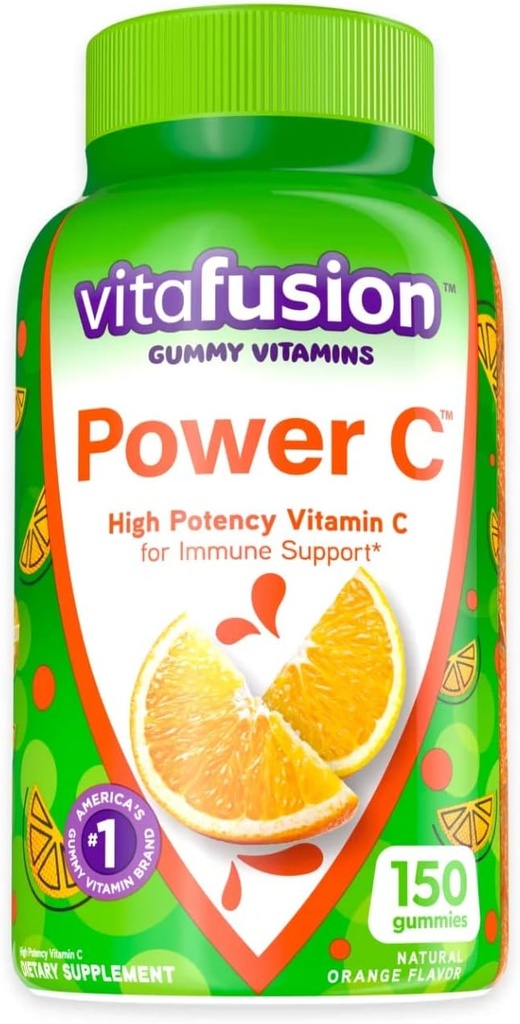 Convergence Power C Gummies for Immune Support, Orange Flavored, 150 Count Count