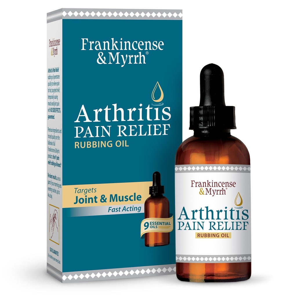 Frankincense and Myrrh Arthritis Pain הקלה בתעשיית הנפט - דלקת פרקים כאב Reliever with Frankincense Essential Oil for Sciatica, back, Neck, Hands, Knees, Joints and Shoulders, 2 fl.oz.