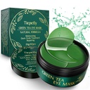מתחת למסכות עיניים עם Collagen, גרין Tea Eye Patches for Dark Circles and Puffiness, Hydrating, Anti Wrinkle, 60 PCs