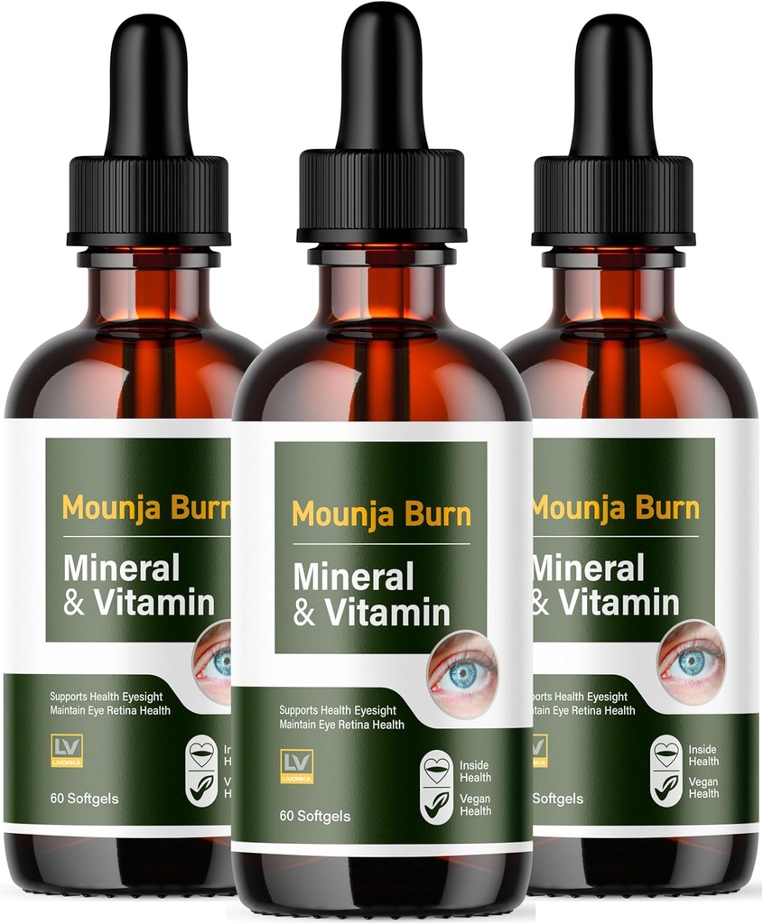 (3 Pack) Mounja Burn Advanced Drops פורמולה 3 בקבוקים במשך 90 ימים