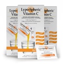 Liv On Laboratories Lypo-Spheric ויטמין C - 3 קרטונים (90 Packets) - 1,000 מ"ג ויטמין C & 1000 מ"ג Essential Phospholipids Per Packet - Liposome Encapsulated for Improved Absorption - 100% Non-GMO