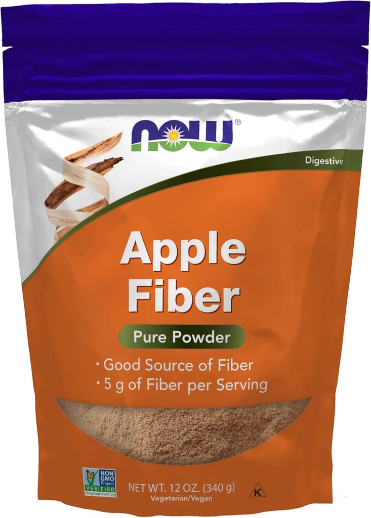 תוספי Apple סיבים טהורים עם Apple Pectin, Non-GMO Project מאומתים, 12-Ounce