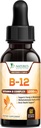 B-12 ויטמין אנרגיה טיפות (Methylcobalamin) תוספת כוח סופר B מורכב - נוזל sublingual B12 עבור תמיכה Immune, Heart Health & cell אנרגיה תמיכה, Raspberry Flavored - 2 Fl Oz