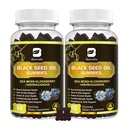 Black Seed Oil & Sea Moss Gummies, 2Pack Irish Sea Mosssmies with Black Seed Oil, Ashwagandha Extract, Elderberry, Turmeric, ויטמין C, ויטמין C, ויטמין D3 - Immune Support, Joints, Hair & Skin