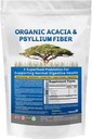 Acacia & Psyllium Husk סיבים אבקה 2 אורגני Soluble סיבים מחדש לאחסון חומרים מזינים Gut. אורגני Psyllium Husk & Organic Acacia אבקת IBS, Leaky Gut 1.5 Ibs (24oz)
