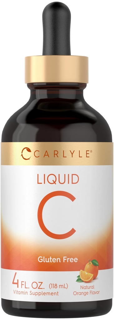 Karlyle ויטמין C נוזל | 4 fl. oz | Orange Flavor