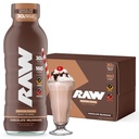 RAW מוכן-to-Drink חלבון שקד, שוקולד - RTD חלבונים שותה עם Grass-Fed Whey חלבון Isolate עבור פוסט-Workout - Zero-Sugar & Gluten-Free Meal החלפת Drink & Breakfast Shake, 12 Fl Oz Oz