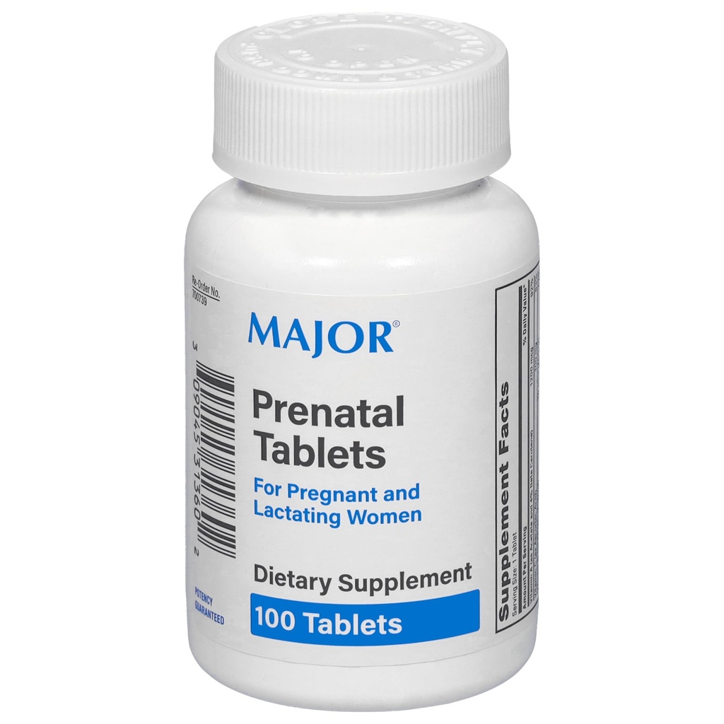 MAJOR Prenatal טבליות עבור נשים בהריון ואכילה - תוספי תזונה - 100 הרוזן
