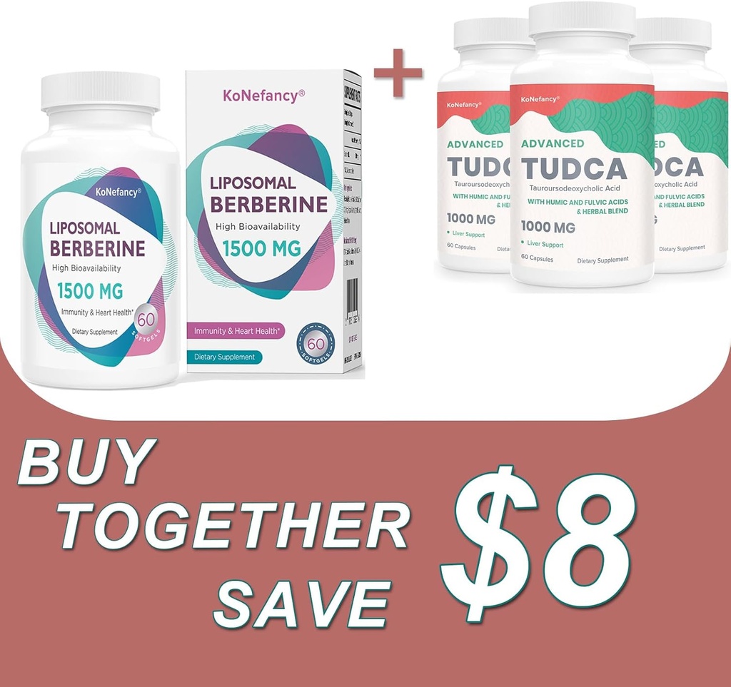 אופטימיזציה לבריאות שלך עם TUDCA מורכב 3Pack ו Liposomal Berberine 1500 מ"ג Bundle