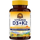Vitalitown ויטמין D3 K2 תוסף, ויטמין D3 10000 IU ויטמין K2 (MK7) 200 mcg, 90 Softgels, non-GMO, No Gluten & Soy, עבור העצם, שיניים, Immune & Heart Health