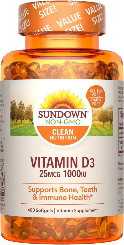 ויטמין D3, 400 Softgels
