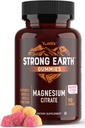 כדור הארץ חזק - Magnesium Citrate Gummies for Adults 250 מ"ג (90 הרוזן) - Calm Gummies - טבעוני Magnesium Gummies - תוספת לנשים, גברים, בני נוער