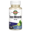 KAL Trace מינרלים, 10 מ"ג מינרלים תוספי מזון טבעי Lime Flavor Trace מינרלים תוספי מזון, Instant Dissolve ActivMelt Tablet for Optimal Trace מינרלים Absorption, 90 משרתים, 90 מיקרו טבליות