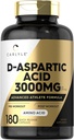 קרליל D Aspartic Acid כמוסות 3000 מ"ג | 180 ספירה | תוסף DAA לגברים ונשים | Advanced Athlete Formula