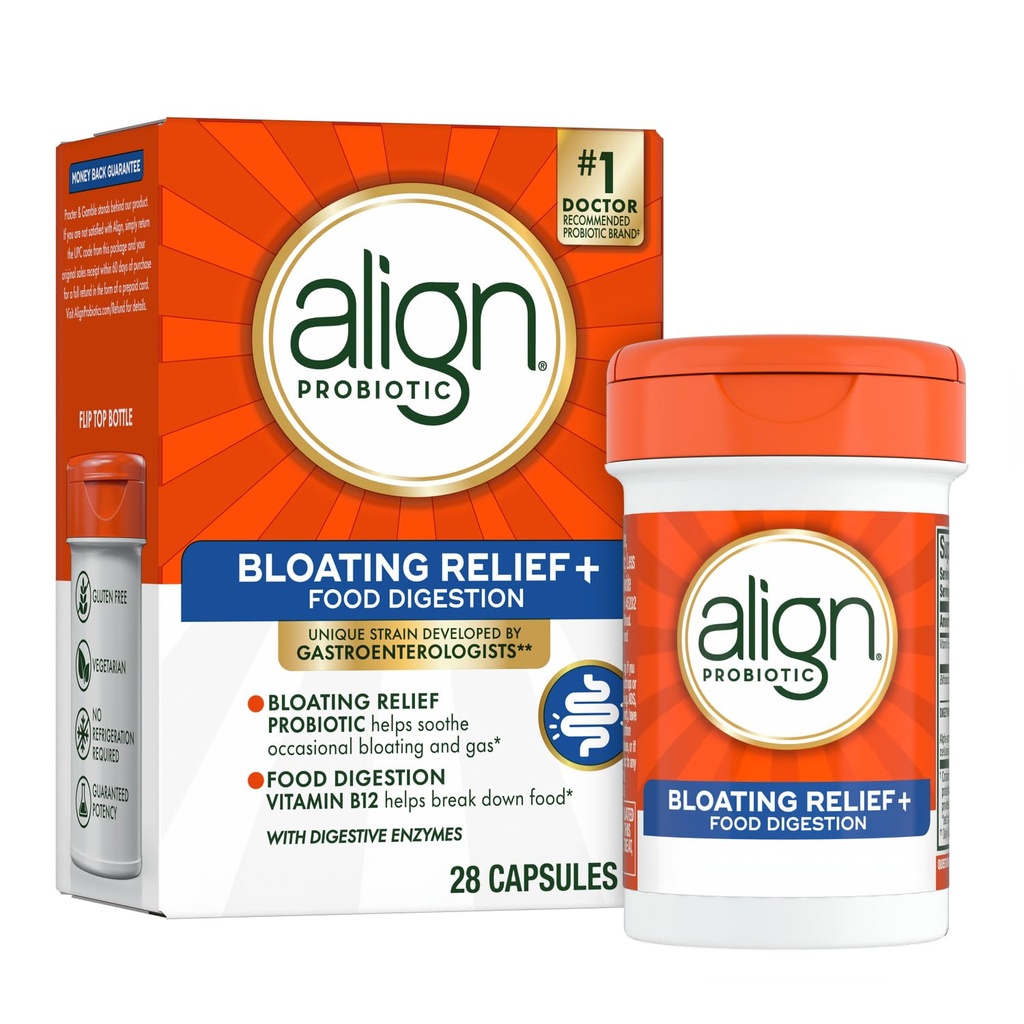 Align Probioticing Relief + Food Digestion, Probiotics for Women and Men, #1 דוקטור מומלץ ברנד ‡, מקדם בריאות מזיקה ועזרה לתמוך במטבוליזם של מזון *, 28 קפסולות
