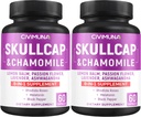 קפסולות Skullcap עם Skullcap, Chamomile, Lemon Balm ועוד - 120 קפסולות עבור 4 חודשים אספקה (Pack of 2)