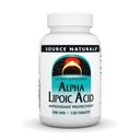 מקור Naturals Alpha Lipoic Acid 200 מ"ג תומך במטבוליזם סוכר בריא, Liver Function & Energy Generation - 120 טבליות