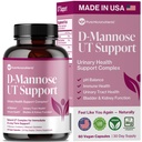Pure D Mannose קפסולות 1000mg Per Serve - Fast Acting UTI תמיכה - Urinary Tract ניקויse & Bladder Health - Cranberry, D-Mannose, Dandelion, Hibiscus Flower - 60 Veggie Capseks