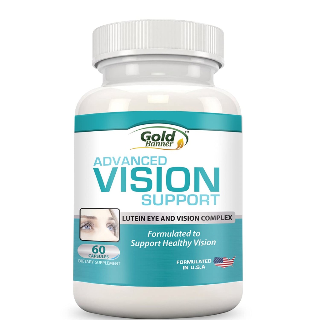 תמיכה בראייה מתקדמת - Lutein Eye & Vision Complex with Lutein, Bilberry, Zinc, Grapeseed & Essential ויטמינים - All Natural Retina כמוסות לבריאות העין - מיוצר בארה"ב