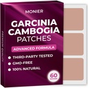 MONIER Garcinia Cambogia Patches (Pack של 60) - 100% פטך טבעי לנשים וגברים - עם B12 & Potassium - אנרגיה, פוקוס ותמיכה גוף - שיפור פורמולה
