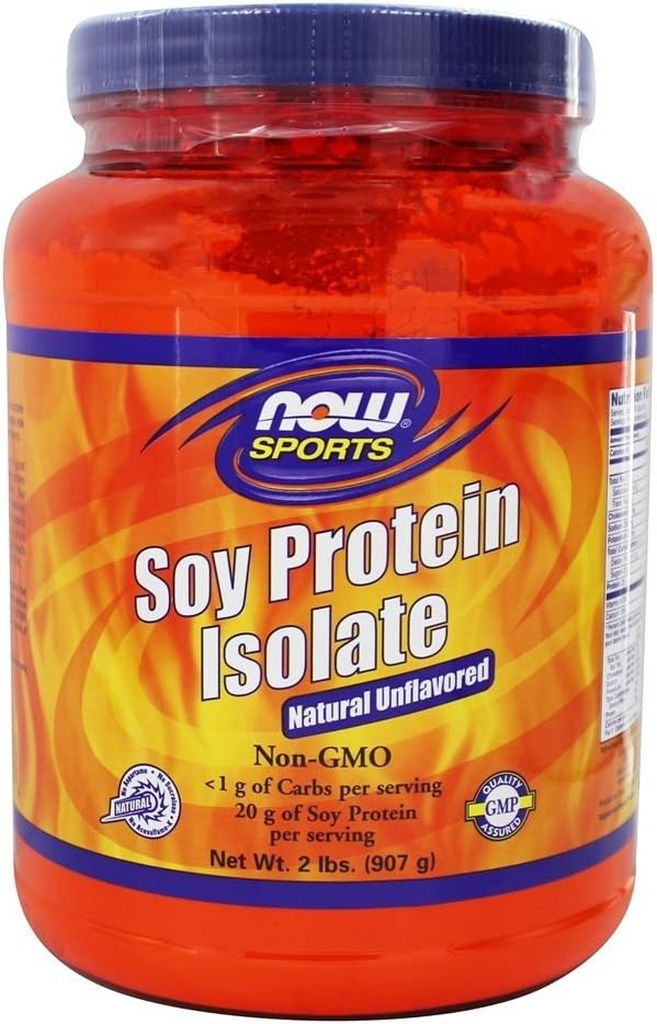 Now Foods Soy Protein Isolate non-GMO - 2lbs Unflavored (חלבון מבוסס פלנט)