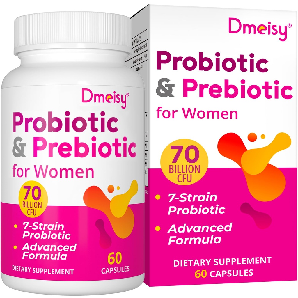 Probiotics Vaginal Probiotics, 70 מיליארד CFU Probiotics לנשים, 13-in-1 נשים פרוביוטיות אורגניות עבור Vaginal, Urinary, pH Balance, Immune, Gut & Digestive, Bloating Health - 2 חודשים אספקת מזון