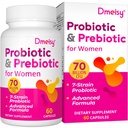 Probiotics Vaginal Probiotics, 70 מיליארד CFU Probiotics לנשים, 13-in-1 נשים פרוביוטיות אורגניות עבור Vaginal, Urinary, pH Balance, Immune, Gut & Digestive, Bloating Health - 2 חודשים אספקת מזון