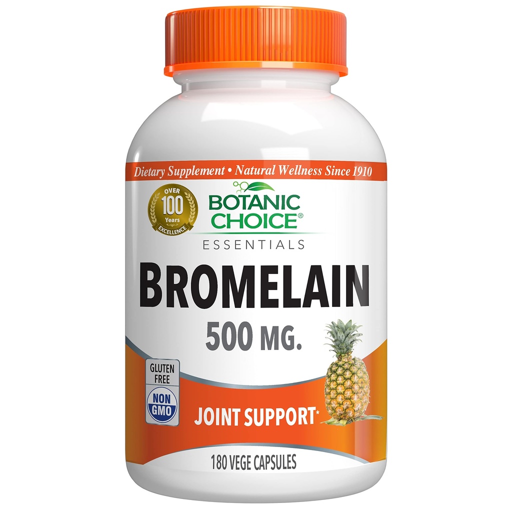 בחירה אורגנית Bromelain 500 מ"ג, 180 קפסולות